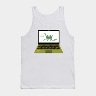 laptop vector for Online shop payment Tank Top